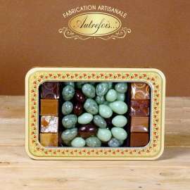 Boite décorée Olives au Chocolat et Caramels