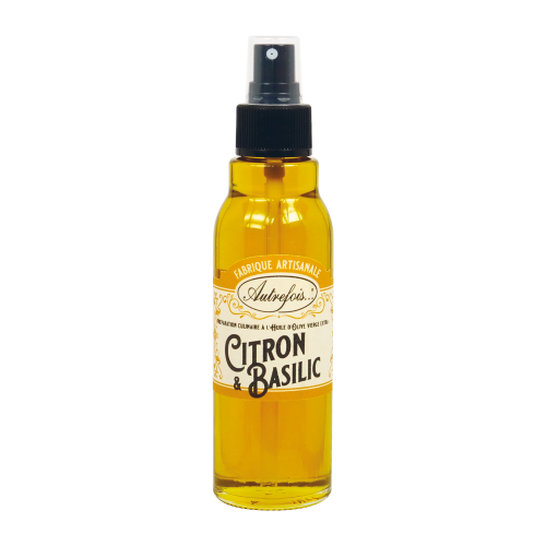 Vaporisateur d'huile d'olive au Citron et Basilic - Spray de 10 cl