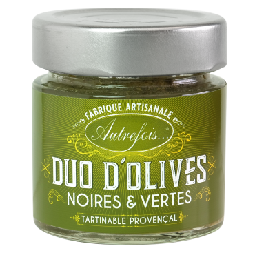 Duo de tapenades d'Olive Noire et Verte